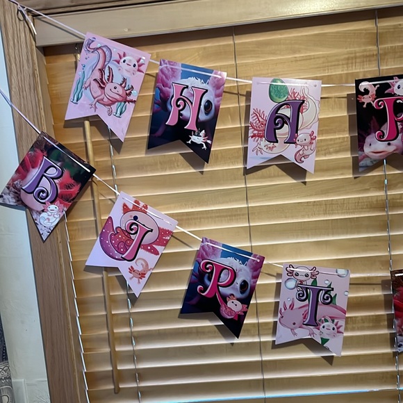 🎄 5 for $25 🎄Axolotl Birthday decorations - Picture 3 of 13